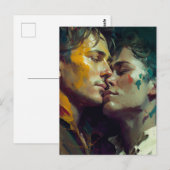 AI genereerde kunst van een stel verliefd Briefkaart (Voorkant / Achterkant)