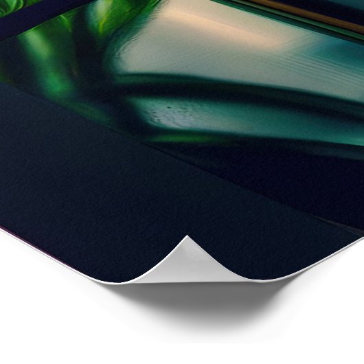 Ai genereerde mysterieuze vrouw als moderne kunst poster (Hoek)