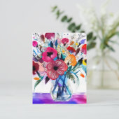 AI genereerde prachtige bloemen Briefkaart (Staand voorkant)