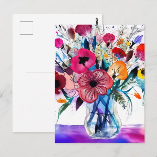 AI genereerde prachtige bloemen Briefkaart (Voorkant / Achterkant)