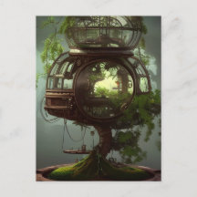 AI genereerde steampunk bonsai