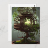 AI genereerde steampunk bonsai Briefkaart (Voorkant / Achterkant)
