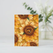 AI genereerde zonnebloemen Briefkaart (Staand voorkant)