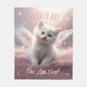 AI Generic Angelic Kitten Fleece Deken (Voorkant)