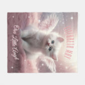 AI Generic Angelic Kitten Fleece Deken (Voorkant (Horizontaal))