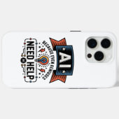 AI Geniaal Humor Tech Citaat Design Case-Mate iPhone Case (Achterkant (horizontaal))