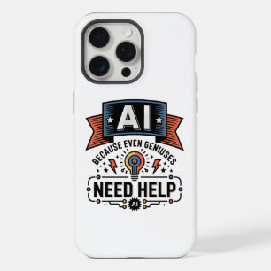 AI Geniaal Humor Tech Citaat Design iPhone 15 Pro Max Case