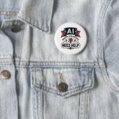 AI Geniaal Humor Tech Citaat Design Ronde Button 5,7 Cm (In situ)