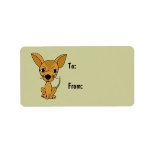 AI- Geweldige Chihuahua Gift Labels