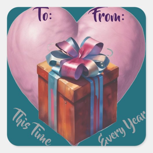 AI Gift Labels van/naar Stickers (Voorkant)