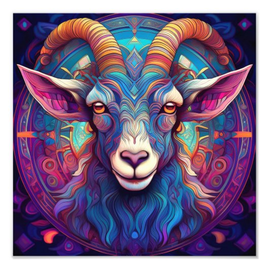 AI Goat Foto Afdruk (Voorkant)