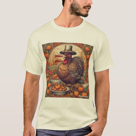 AI Gobble Thanksgiving T-shirt (Voorkant)