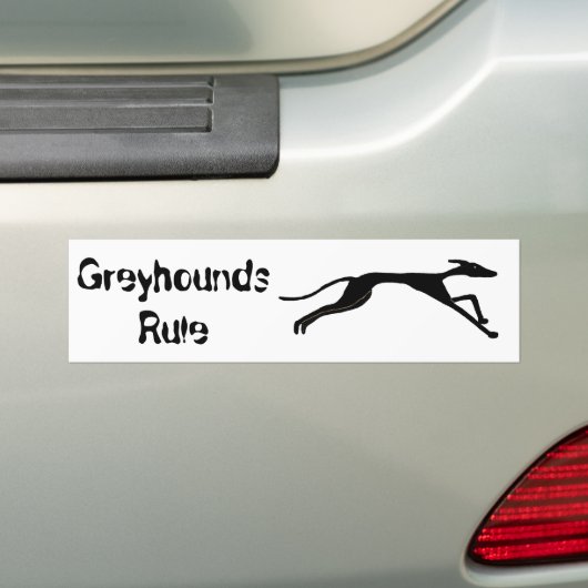 AI - Greyhound Racing Design Bumpersticker (Op auto)
