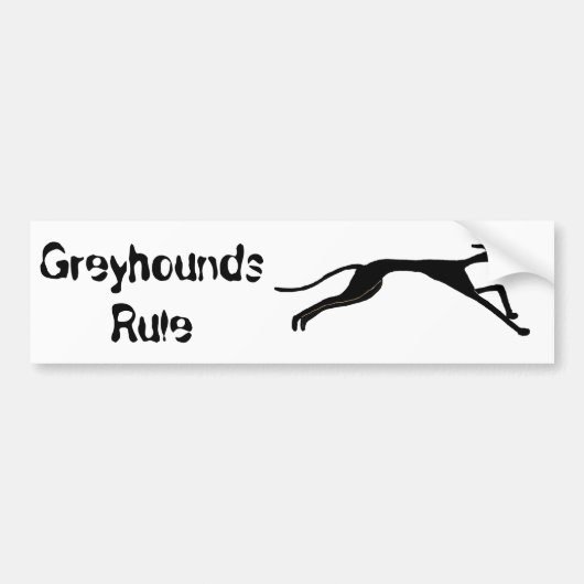 AI - Greyhound Racing Design Bumpersticker (Voorkant)
