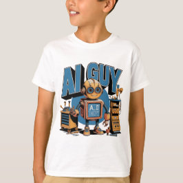 AI Guy Robot speelse Mechanische Sci Fi T-shirt