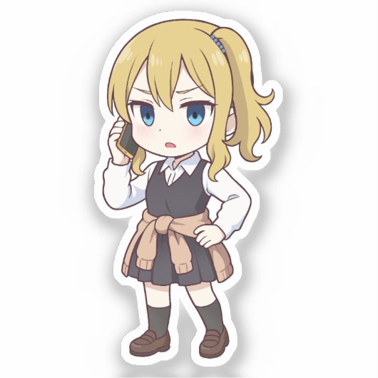 Ai Hayasaka Chibi Secret Maid Style Sticker (Voorkant)