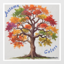 AI Herfstkleuren Window Cling Decal