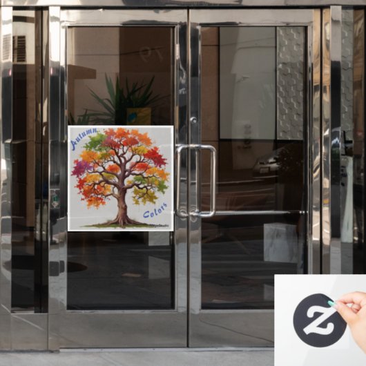 AI Herfstkleuren Window Cling Decal (Kantoordeur)