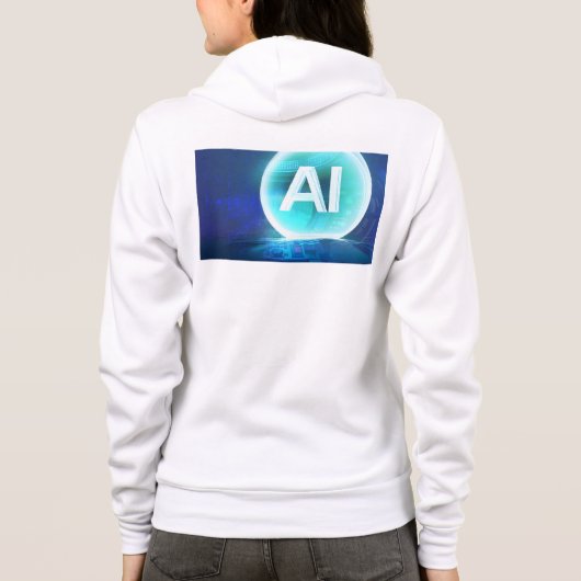 Ai Hoodie Kunstmatige intelligentie ontwerp (Achterkant)
