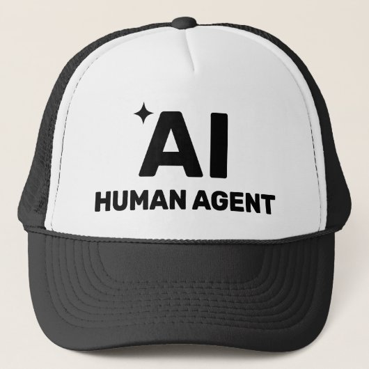AI Human Agent™ Trucker Hat Pet (Voorkant)