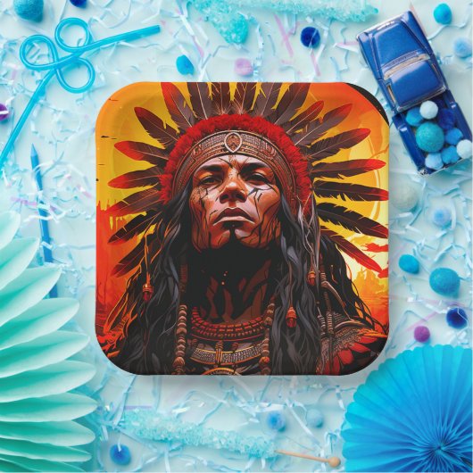 Ai Indian Papieren Bordje (Feest)