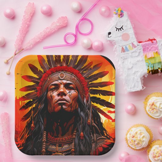 Ai Indian Papieren Bordje (Feest)
