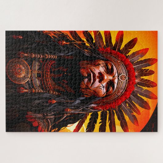 AI Indiase kunst Legpuzzel (Horizontaal)