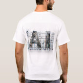 AI Industrial Letterform Architecture Art  T-shirt (Achterkant)
