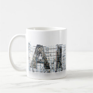 AI Industriële Lettervorm Architectuur Kunst Koffiemok