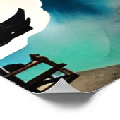 AI Inkttekening landschap Poster (Hoek)