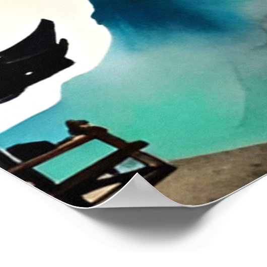 AI Inkttekening landschap Poster (Hoek)