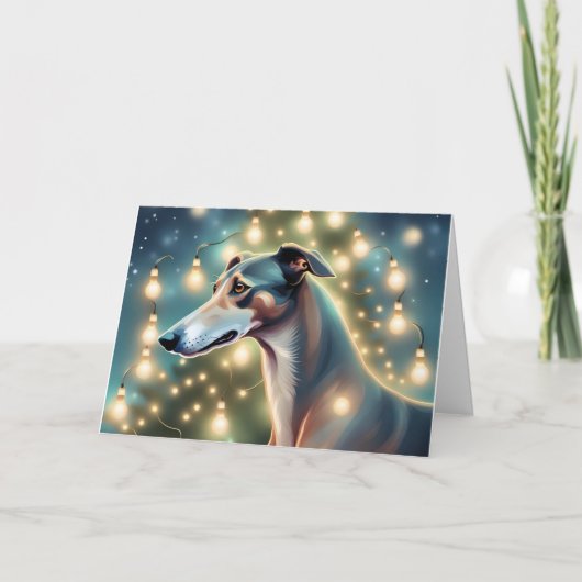 AI Irs een Greyhound Kerst Kaart (Voorkant)