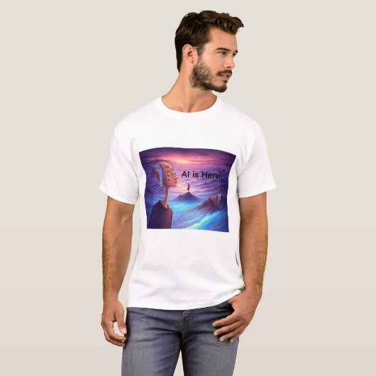 AI is hier T-shirt (Voorkant volledig)