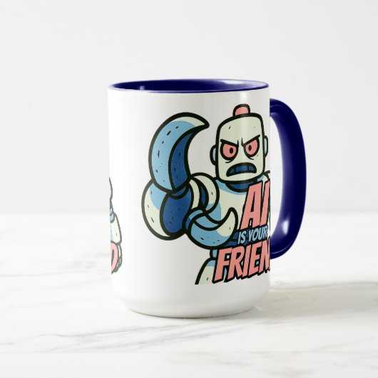 AI Is Your Friend Mug for People Who Like ChatGPT Mok (Voorkant rechts)