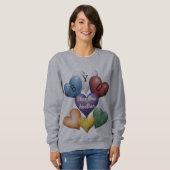 AI Je schoolnaam houdt van elkaar Shirt (Voorkant volledig)