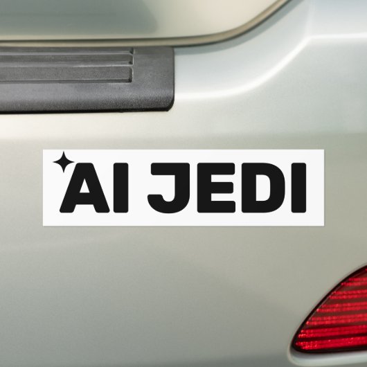 AI Jedi™ Bumpersticker (Op auto)