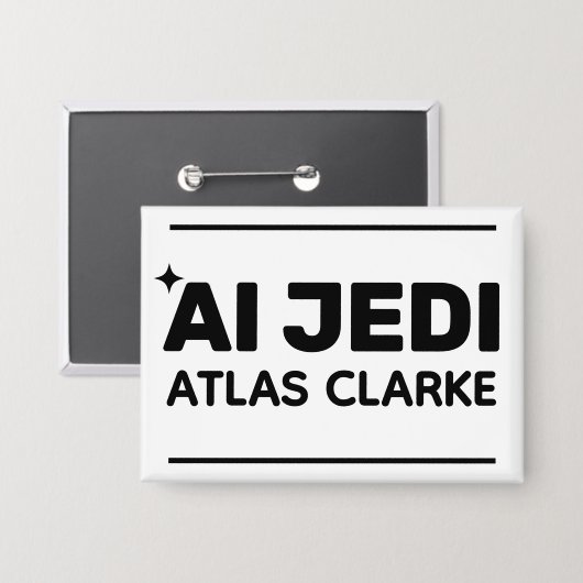 AI Jedi™ Button (Customize It!) (Voorkant / Achterkant)