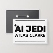 AI Jedi™ Knop (Aanpassen!) Button (Voorkant / Achterkant)