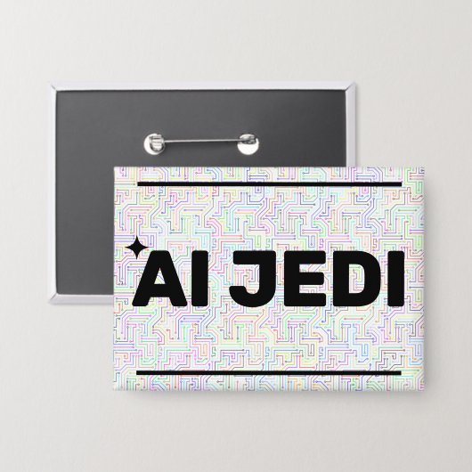 AI Jedi™ Knop Button (Voorkant / Achterkant)