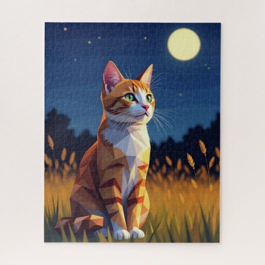 AI Kat Kijkend Puzzel (Verticaal)