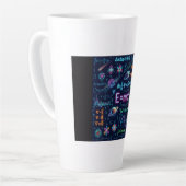 AI Kunst Fysica E=mc² Science Latte Mok - Space Ga (Linkerhoek)