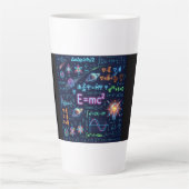 AI Kunst Fysica E=mc² Science Latte Mok - Space Ga (Voorkant)