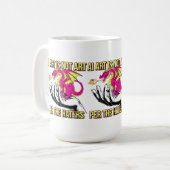 AI-kunst is geen kunst per de drakenhaters Koffiemok (Voorkant links)