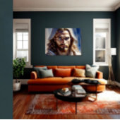 AI kunst Jezus Christus - Beschermer Poster