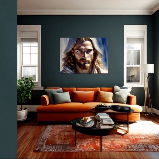 AI kunst Jezus Christus - Beschermer Poster
