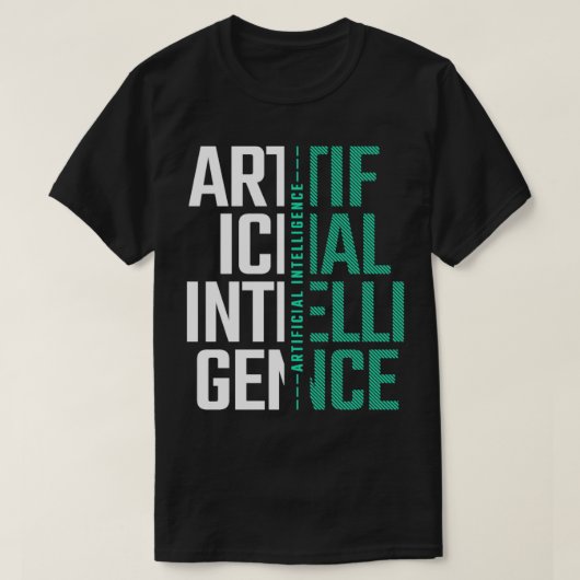 AI Kunstmatige intelligentie Futuristic Nerd Gift T-shirt (Design voorkant)