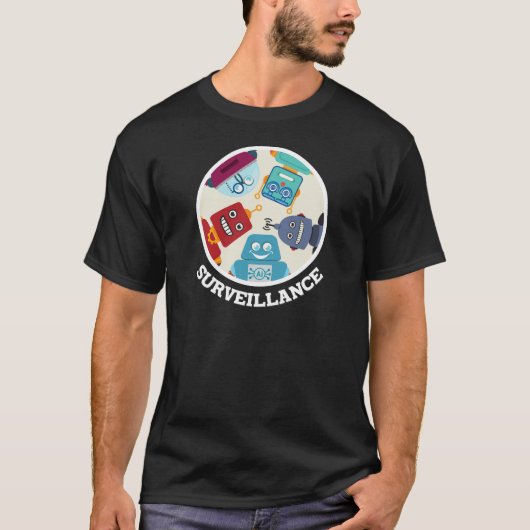 AI (kunstmatige intelligentie) surveillance T-shirt (Voorkant)