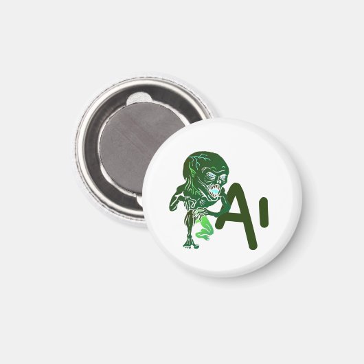 AI Kunstmatige Intelligentie zijn hier tech pas op Magneet (Voorkant / Achterkant)