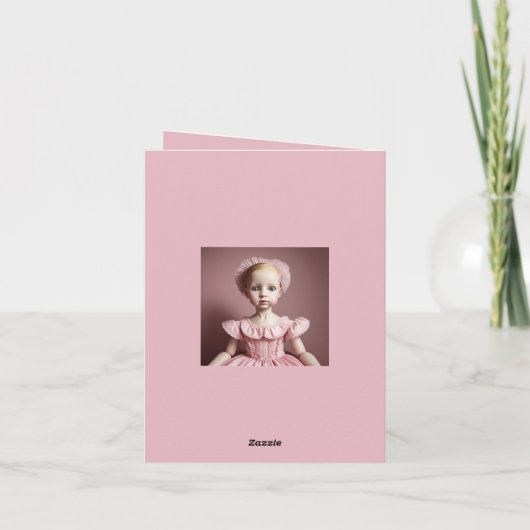 AI-kunstpop Happy Birthday-kaart  Kaart (Achterkant)