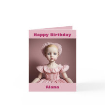 AI-kunstpop Happy Birthday-kaart 